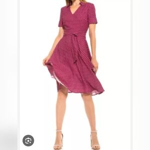 Alexia Admor Geometric Collared Midi Swing Dress NWT Womens Sz 8